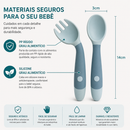 ComeSozinho Baby™  Talheres Infantis de Silicone Flexível para Aprendizado Alimentar e Introdução Alimentar