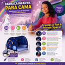 Cabana dos Sonhos™  Tenda Infantil para Cama com Luzes LED, Mosquiteiro e Espaço Mágico para Dormir e Brincar