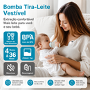 MamaLivre Smart™  Bomba Tira Leite Elétrica Sem Fio com Coletor Vestível, LED Inteligente e Extração Hands Free