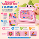 MagnetDraw Beads™  Lousa Magnética Montessori com Esferas Coloridas para Coordenação, Criatividade e Aprendizado Infantil