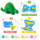 DinoClay Adventure™  Kit de Massinha Montessori com Dinossauros para Criatividade, Coordenação Motora e Diversão Infantil