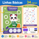 Escreve & Apaga Montessori™  Caderno Reutilizável Infantil para Coordenação Motora, Escrita e Desenvolvimento Criativo