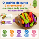 HedgePop Montessori™  Brinquedo Sensorial Ouriço Educativo para Coordenação Motora e Foco