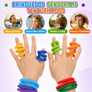 SpinFlex Sensorial™ – Spinner Flexível Antiestresse com Ventosa e Tubo Pop para Crianças e Adultos