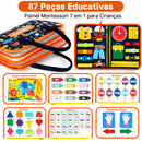 Painel das Descobertas™  Busy Board Montessori Educativo para Coordenação Motora e Aprendizado Infantil