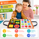 Painel das Descobertas™  Busy Board Montessori Educativo para Coordenação Motora e Aprendizado Infantil