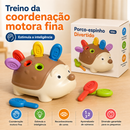 PorcoEspinho Montessori™  Brinquedo Sensorial Educativo para Coordenação Motora e Desenvolvimento Infantil