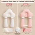 DreamNest Baby™  Travesseiro Calmante para Bebê com Apoio Confortável para Sono e Amamentação