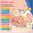 FoneCar Baby™  Telefone Musical Educativo Infantil com Luz, Som e Carrinho para Desenvolvimento Sensorial