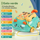 FoneCar Baby™  Telefone Musical Educativo Infantil com Luz, Som e Carrinho para Desenvolvimento Sensorial