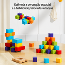 Magnetix Cubes Montessori™  Blocos Magnéticos de Construção STEM para Coordenação, Criatividade e Aprendizado Infantil