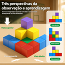 CubGeoMind Cube™  Cubo Magnético Educativo de Geometria 3D para Matemática, Coordenação e Raciocínio Espaciale Teaching Aids Space Elementary School Students Mathematics Solid Geometry Puzzle Model Magnetic Suction