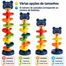TurboRoll Tower™  Torre de Bolinhas Giratória Montessori para Coordenação Motora e Desenvolvimento Sensorial do Bebê
