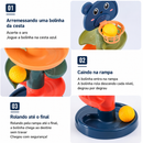 TurboRoll Tower™  Torre de Bolinhas Giratória Montessori para Coordenação Motora e Desenvolvimento Sensorial do Bebê
