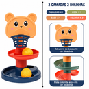 TurboRoll Tower™  Torre de Bolinhas Giratória Montessori para Coordenação Motora e Desenvolvimento Sensorial do Bebê