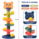 TurboRoll Tower™  Torre de Bolinhas Giratória Montessori para Coordenação Motora e Desenvolvimento Sensorial do Bebê
