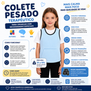 Colete Sensorial Calmante™  Colete de Compressão Sensorial Infantil Ajustável para Conforto, Foco e Regulação Sensorial