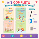 EscreveKids™ Caderno Mágico Reutilizável para Caligrafia e Coordenação Motora