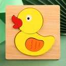 ZooPuzzle 3D Montessori™  Quebra-Cabeça Infantil de Madeira com Animais e Veículos para Coordenação e Aprendizado