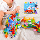 SafariBook Sensorial™  Livro Sensorial Montessori para Bebês com Animais, Texturas e Desenvolvimento Infantil