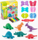 DinoClay Adventure™  Kit de Massinha Montessori com Dinossauros para Criatividade, Coordenação Motora e Diversão Infantil