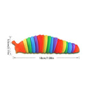 SlugPop Sensorial™  Lagarta Arco-Íris Antiestresse 3D para Relaxamento e Diversão