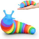 SlugPop Sensorial™  Lagarta Arco-Íris Antiestresse 3D para Relaxamento e Diversão