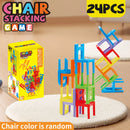 StackChair Montessori™  Jogo de Equilíbrio com Cadeiras Empilháveis para Coordenação, Foco e Diversão em Família