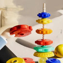 Torre Arco-Íris Montessori™  Brinquedo Educativo de Empilhar e Girar para Coordenação Motora e Desenvolvimento Infantil