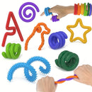 SpinFlex Sensorial™ – Spinner Flexível Antiestresse com Ventosa e Tubo Pop para Crianças e Adultos