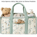 MommyBag Floral™  Bolsa Maternidade Grande Multifuncional com Compartimentos, Dobrável e Portátil