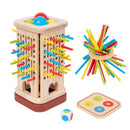 TorreMente Montessori™  Jogo Educativo 3 em 1 com Palitos, Torre de Equilíbrio e Matemática para Crianças