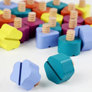ParafusaMente Montessori™  Brinquedo Educativo de Parafusar em Madeira para Coordenação Motora e Desenvolvimento Infantil
