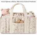 MommyBag Floral™  Bolsa Maternidade Grande Multifuncional com Compartimentos, Dobrável e Portátil