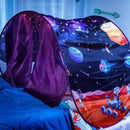 Cabana dos Sonhos™  Tenda Infantil para Cama com Luzes LED, Mosquiteiro e Espaço Mágico para Dormir e Brincar