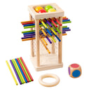 TorreMente Montessori™  Jogo Educativo 3 em 1 com Palitos, Torre de Equilíbrio e Matemática para Crianças