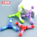 SpinFlex Sensorial™  Fidget Spinner com Tubo Pop e Ventosa Antiestresse
