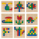 GeoBlocks Montessori™  Blocos Educativos de Madeira para Aprender Cores, Formas e Coordenação Motora Infantil