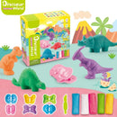 DinoClay Adventure™  Kit de Massinha Montessori com Dinossauros para Criatividade, Coordenação Motora e Diversão Infantil