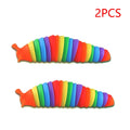 SlugPop Sensorial™  Lagarta Arco-Íris Antiestresse 3D para Relaxamento e Diversão