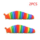 SlugPop Sensorial™  Lagarta Arco-Íris Antiestresse 3D para Relaxamento e Diversão