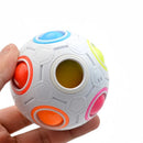 RainbowCube Sensorial™  Cubo Antiestresse com Bolinhas Coloridas para Foco, Coordenação e Relaxamento