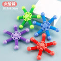 SpinFlex Sensorial™  Fidget Spinner com Tubo Pop e Ventosa Antiestresse