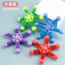 SpinFlex Sensorial™  Fidget Spinner com Tubo Pop e Ventosa Antiestresse