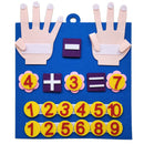 ContaDedinhos Montessori™  Brinquedo Educativo de Matemática em Feltro para Contagem, Coordenação e Aprendizado Infantil