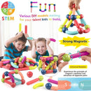 Magnetix Builder™  Blocos Magnéticos de Construção STEM para Coordenação, Criatividade e Desenvolvimento Infantil