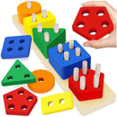 EncaixaMente™ Brinquedo Educativo de Empilhar e Classificar para Coordenação Motora Infantil