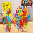 StackChair Montessori™  Jogo de Equilíbrio com Cadeiras Empilháveis para Coordenação, Foco e Diversão em Família