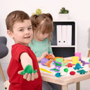 DinoClay Adventure™  Kit de Massinha Montessori com Dinossauros para Criatividade, Coordenação Motora e Diversão Infantil