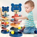 TurboRoll Tower™  Torre de Bolinhas Giratória Montessori para Coordenação Motora e Desenvolvimento Sensorial do Bebê